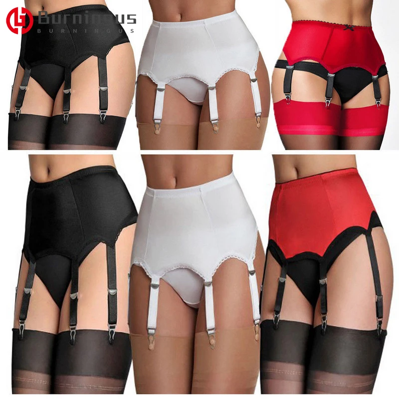 Burningus Frauen Sexy Strumpfbänder Hohe Taille Mesh Strumpf Sexy Strumpfband Gürtel Dame Elastische Femme Nacht Club Strumpfband Sexy Dessous