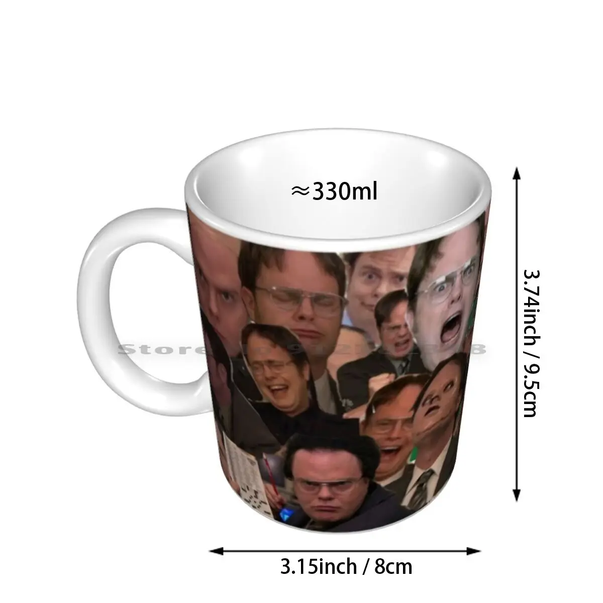 Dwight Schrute Collage Ceramic Mugs Coffee Cups Milk Tea Mug Dwight Dwight Shrute Shrute Mose Michael The Office The Office