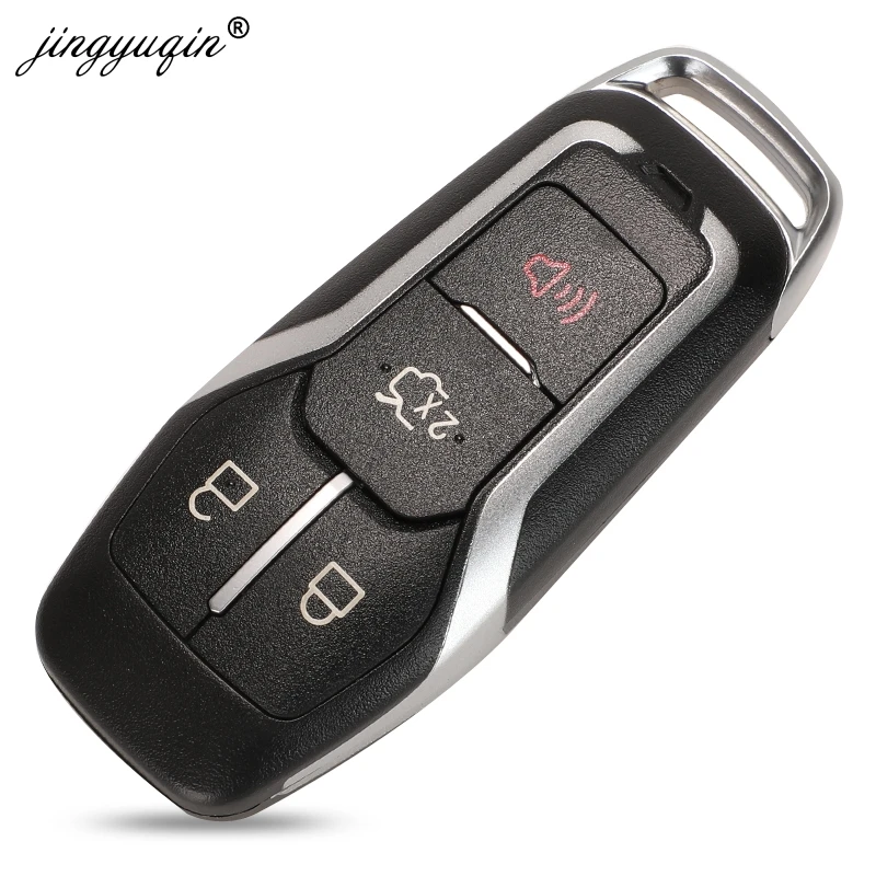 jinyuqin Smart Remote Key Case 3/4/5 Button for Ford Mustang Edge Explorer Fusion Mondeo Kuka Car Key Shell Uncut Blade