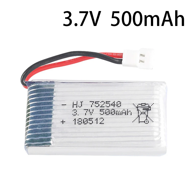 3.7V 500mAh Lipo bateria dla Syma X5C X5SC X5SW M68 X5HC X5HW X400 X800 czterech osi Model samolotu Drone 3.7V 500mah 25C baterii