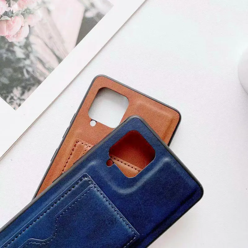 Calf pattern Bracket Leather case card bag for iPhone 12 mini pro max 5.4 6.1 6.7 11 5.8 6.1 6.5 XS X XR 7 8 6 plus GC010107