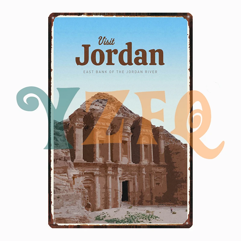 Vintage City Travel Posters JORDAN ARCHES IOWA BERGEN  Tin Metal Plate Bar Cafe Living Room Decoration Gft Wholesale DU-12872A