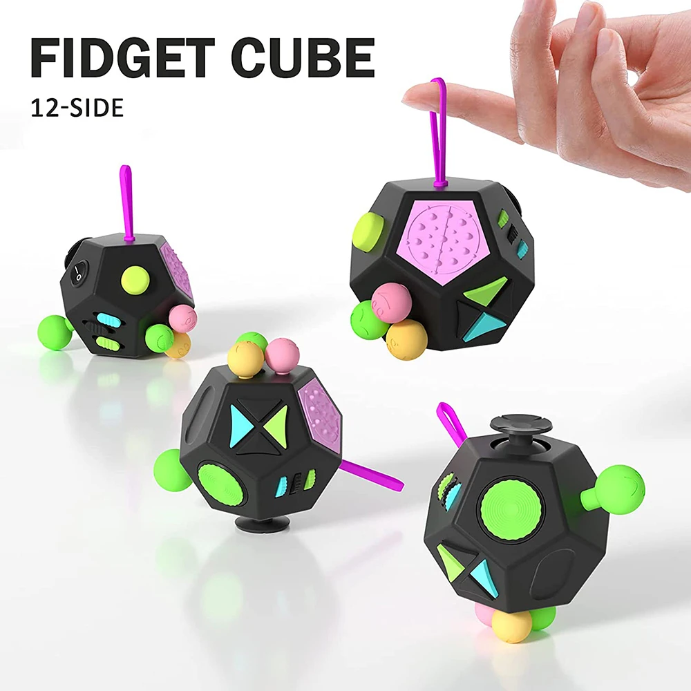 Fidget Dodecagon Puzzle Toy DICE Anxiety and Stress Relief Focus Kids 12 Sides Anti-Stress Magic Stress Fidget Toys for Children