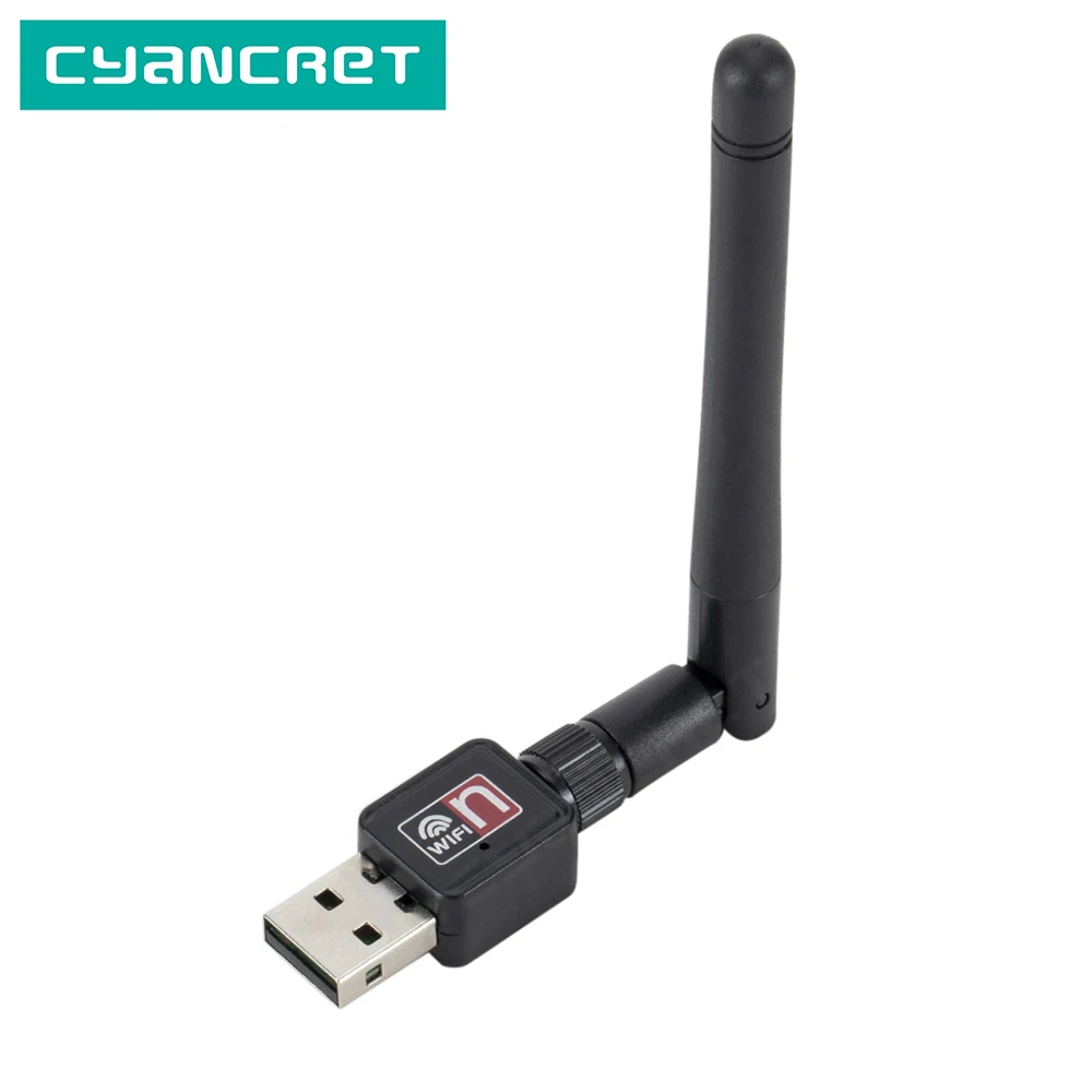 

Usb wireless network card wifi receiver with rotatable antenna 2.4G free drive LAN adapter for PC computer TV box set-top box