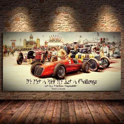 Vintage Car Posters Retro Poster Classic Racing Car Artwork Wall Art Picture Print Oil Canvas Painting For Home Living RoomDecor