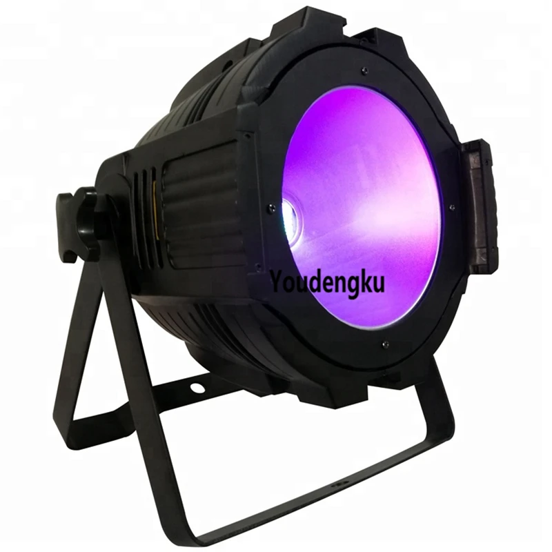 2 pieces Stage wedding disco DMX 200w LED COB Par light RGBWA + UV 6in1 COB LED Pan Can lightings