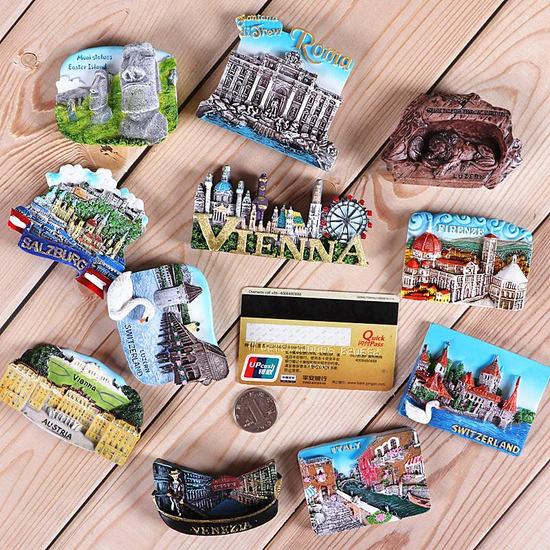 Souvenirs for Overseas Tourism Fridge Italy Switzerland Chile Austria Vienna foreign world tourism collection fridge magnet gift