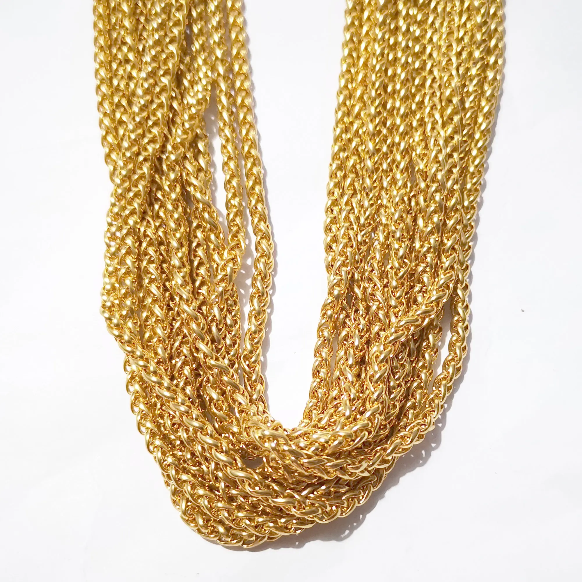 

3meter in bulk Golden 3MM stainless steel Braided chain Link Jewelry marking Jewelry findings Chain DIY bag keychain Accessories