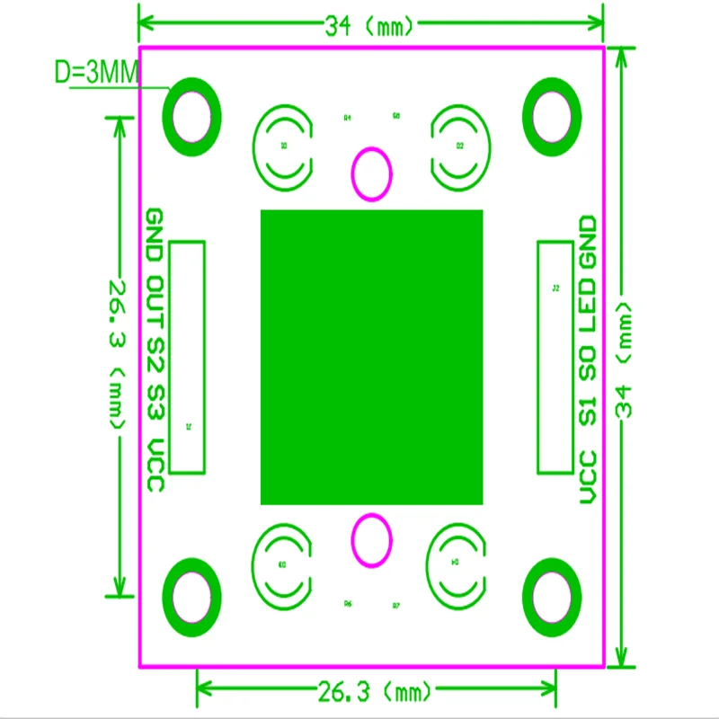 Módulo de sensor de color GY-31TCS230 TCS3200, módulo de sensor de color