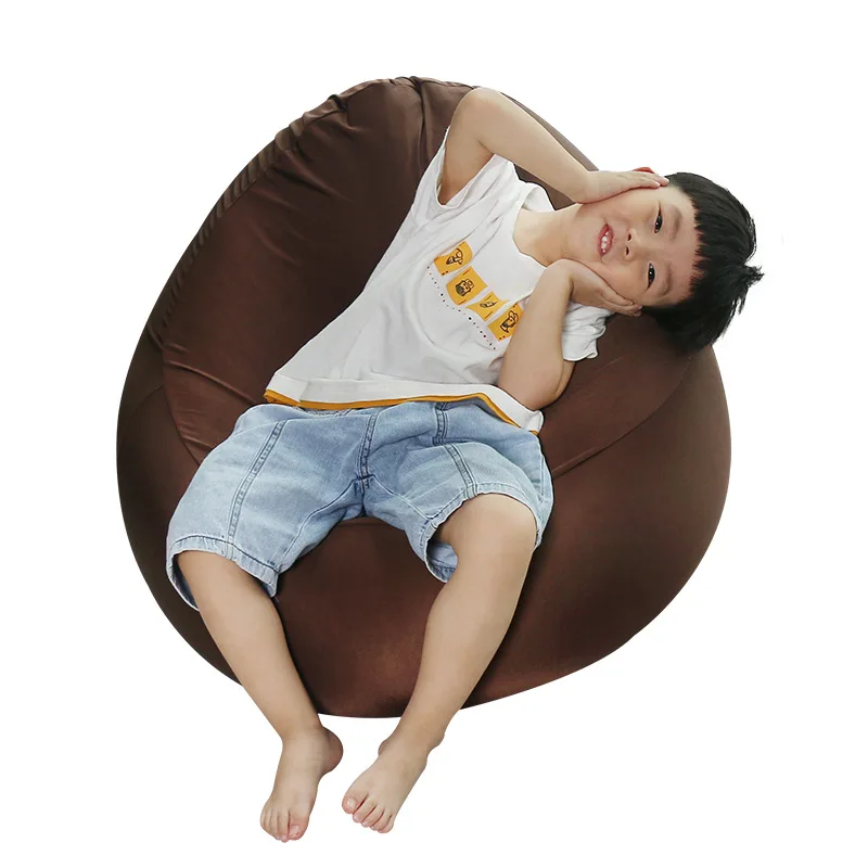 Kids Lazy Bean Bag Cover Without Filler Simple Casual Home Living Room Children's Sofa Set Living Room Furniture Dropshipping