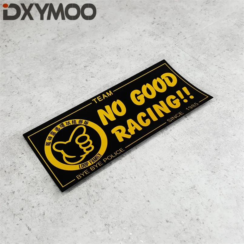 1PCS Car Styling Vinyl Tape Japan No Good Racing Since 1985 Loop Family Motorcycle Decorate Stickers 18x8cm