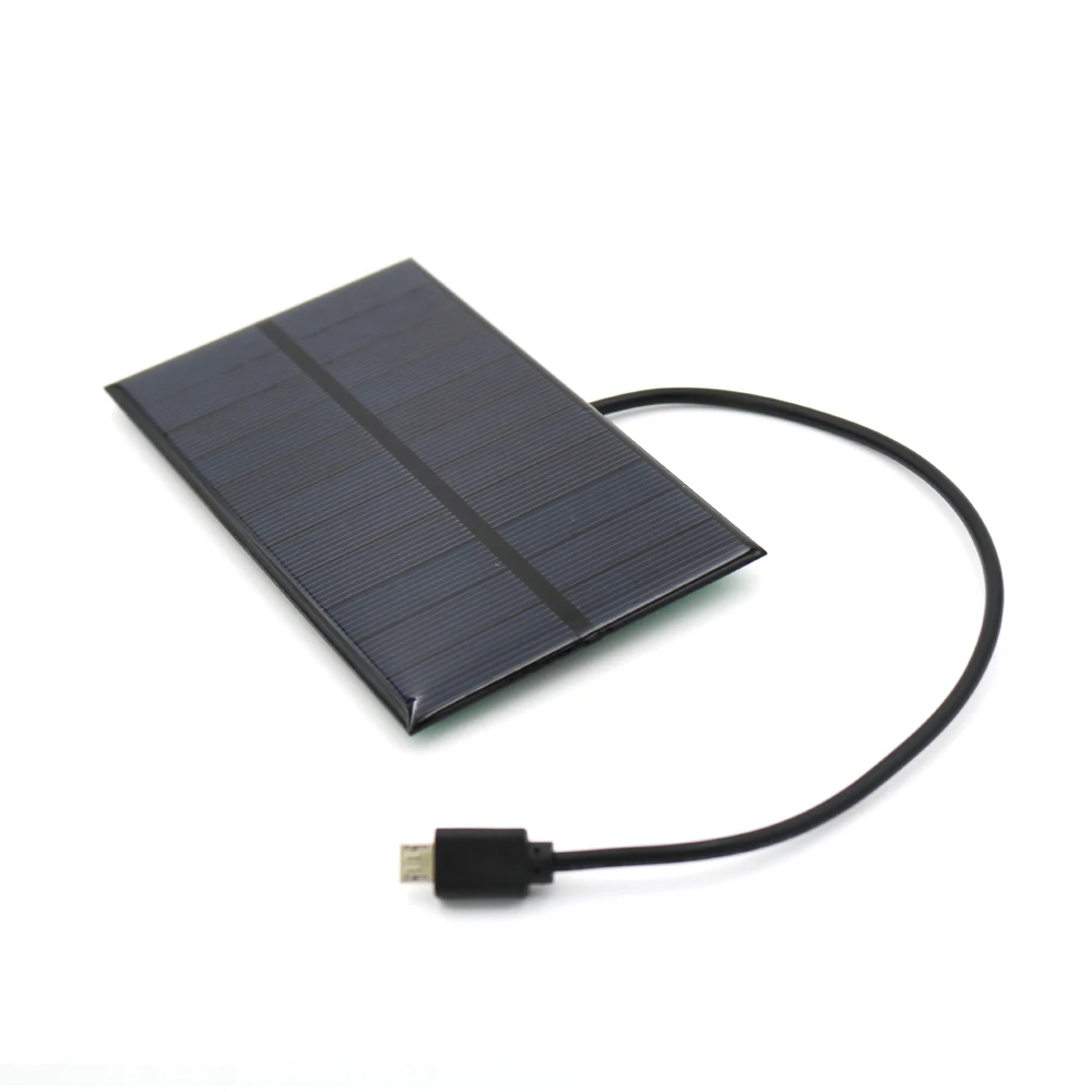 Ładowarka solarna 1.65W 5.5V wyjście USB Micro Android Micro USB port 5V 300mA regulatory ładowania Panel słoneczny