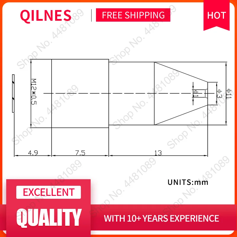 QILENS-lente de placa HD de 3 megapíxeles, 6mm para cámara IP de seguridad CCTV, montaje M12 x 0,5, Distancia de visión larga