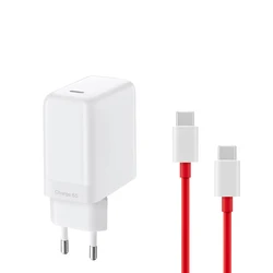 65W EU Warp Charger For OnePlus 9 Pro 9R 8T 6A 2M USB-C to USB-C Dash/Warp Charging Adapter For One Plus 8 Pro Nord 7T Pro 7 6T