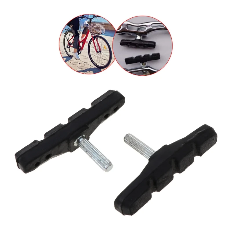 2Pcs Brake Pads Silent Rubber V Brake System Bike Parts Bicycle Cycling Safety Blocks MTB Mountain Bike Accessories Drop Ship