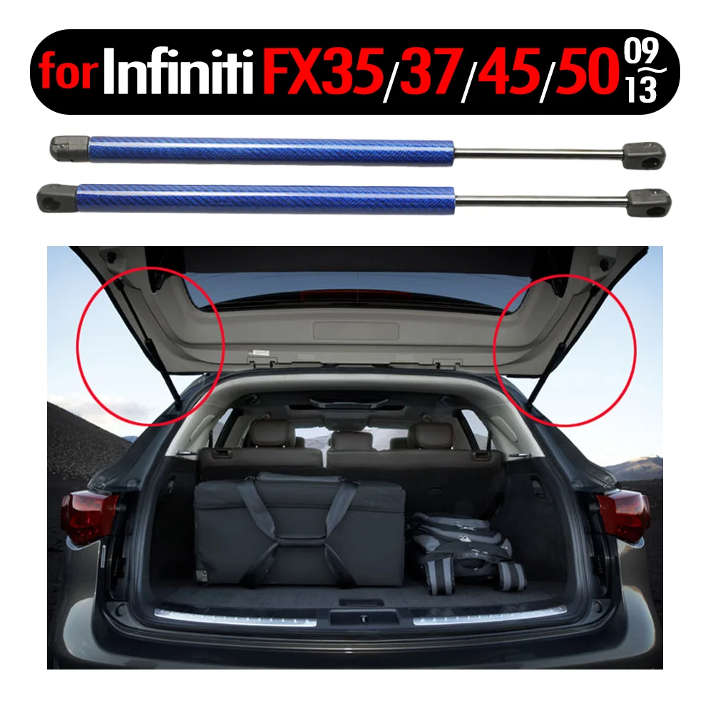 2pcs Auto Rear Door Trunk liftgate Gas Charged Struts Lift Support For Infiniti FX35 FX37 FX45 FX50 2009-2013 and 2009-2017 QX70