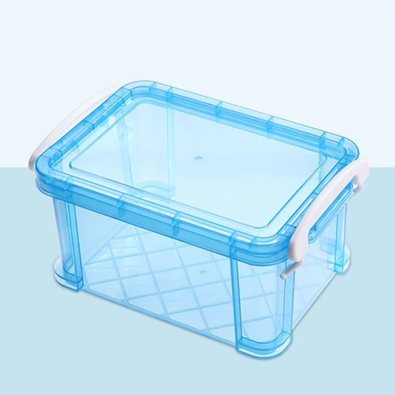 Transparent Index Card Holder Removable Snap-tight Lid Notecard Collection Box Flash Cards Organizer for Office School