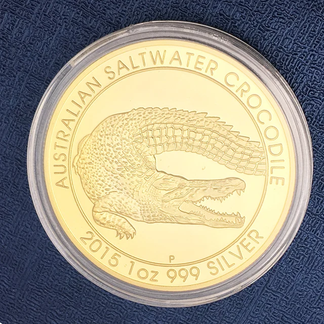 Australia Gold Silver Coins Koala Crocodie Kangaroo Eagle 1 OZ Animal Gold Coin Elizabeth Souvenir Gifts