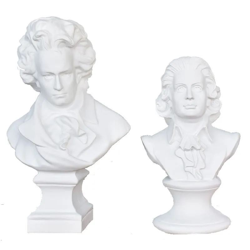 

MOZART BEETHOVEN STATUES & SCULPTURES RESIN CRAFTS WESTERN CLASSICAL EUROPE STYLE ORNAMENTS HOME DECORATION ACCESSORIES R466