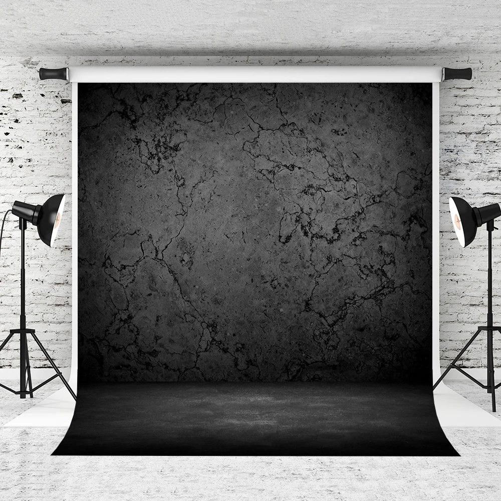 

VinylBDS Black Brick Wall Custom Photo Backdrops Retro Abstract Fondo De Fotografia Infantil Cotton Backdrop Photo Studio