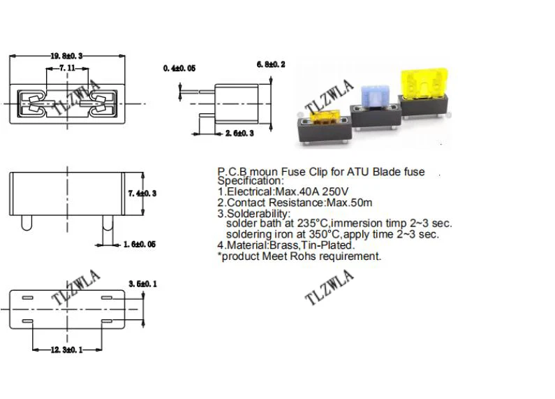 5PCS PCB Panel Mount Insurance Blocks Safety Terminals Micro Mini Medium Small Universal Car Fuse Holder.