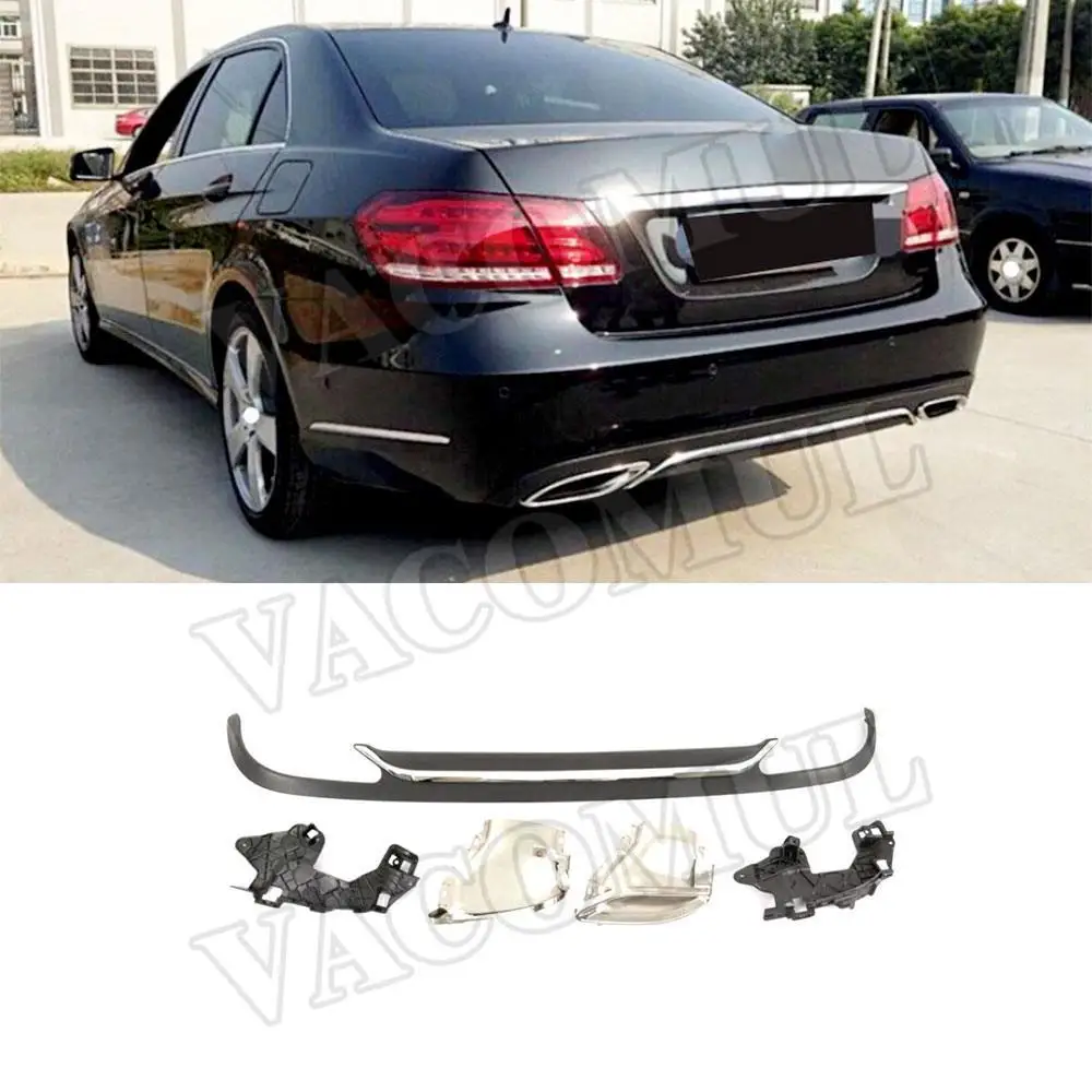 

VACOMUL Rear Bumper Lip Diffuser with Exhaust Tips For Mercedes Benz E Class W212 Standard Model 2013-2016 Rear Bumper Diffuser