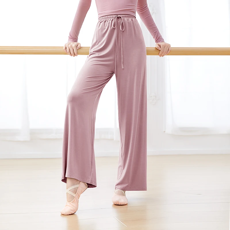 Women Modal Dance Pants Ballet Classical Dancing Practice Pants Yoga Jogging Adults Gym Loose Modern Dance Trousers