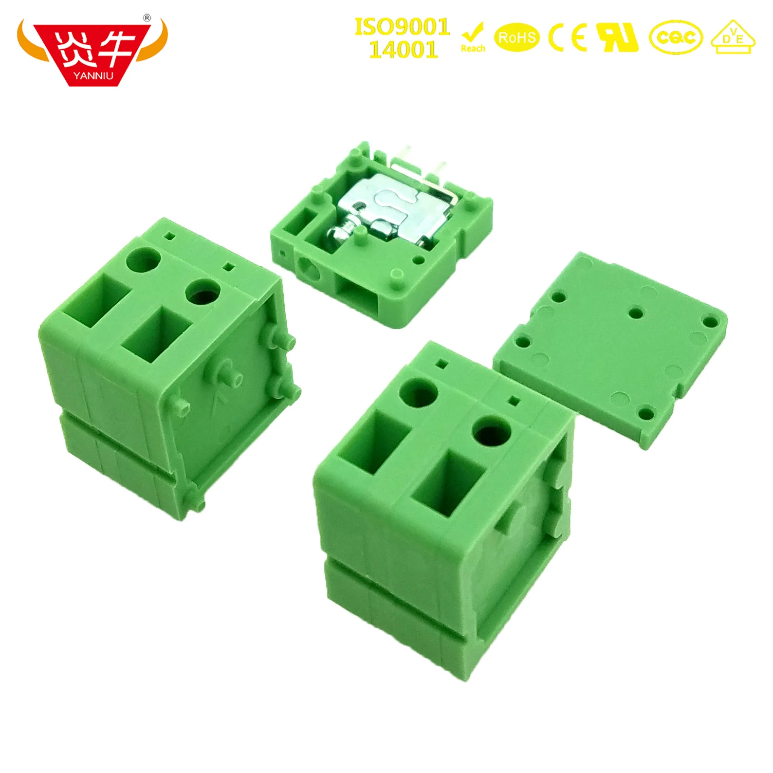 50Pcs KF105V 7.5 2-12PIN PCB CONNECTOR UNIVERSAL SCREW TERMINAL BLOCKS DG105V 7.5mm 2PIN FRONT 2,5 PHOENIX   DEGSON KEFA YANNIU