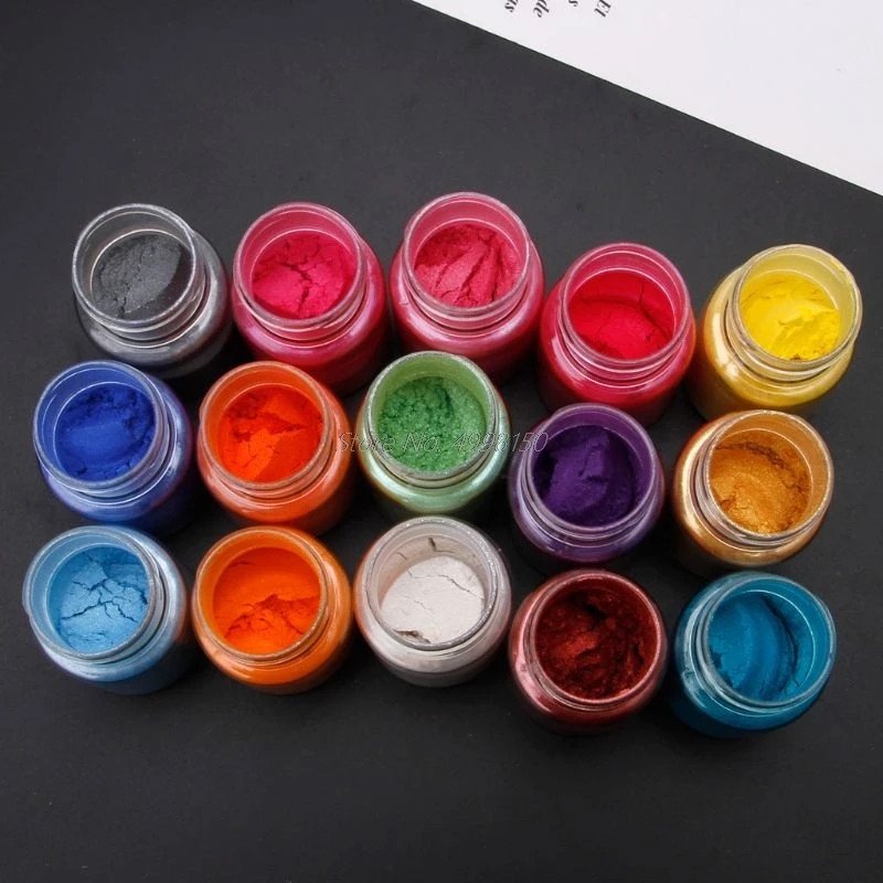 15 Colors Mica Powder Epoxy Resin Dye Pearl Pigment Natural Mica Mineral Powder Dropship