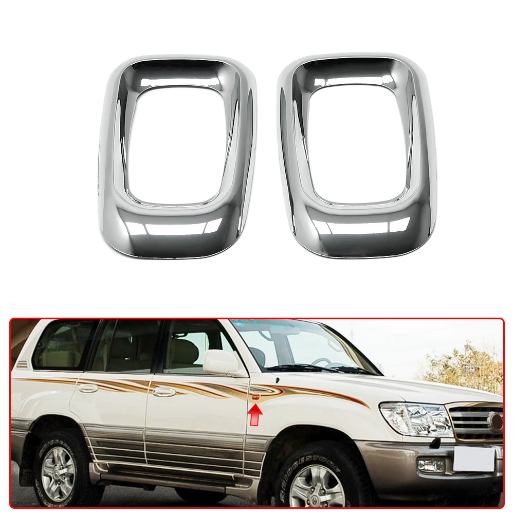 Car Accessories Side Lamp Cover Chrome For TOYOTA LAND CRUISER 100 LC100 UZJ100 FZJ100 Lexus LX470 1998-2007