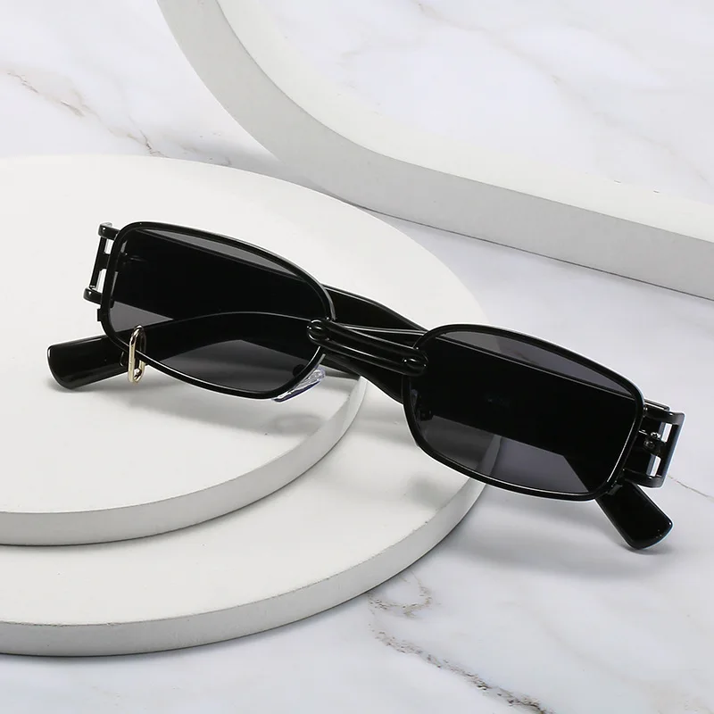 Fashion Women Men Sunglasses Earring Rimmed Ring Sun Glasses Brand Designer Outdoor Eyewear Beach Shopping Rectangle Punk UV400