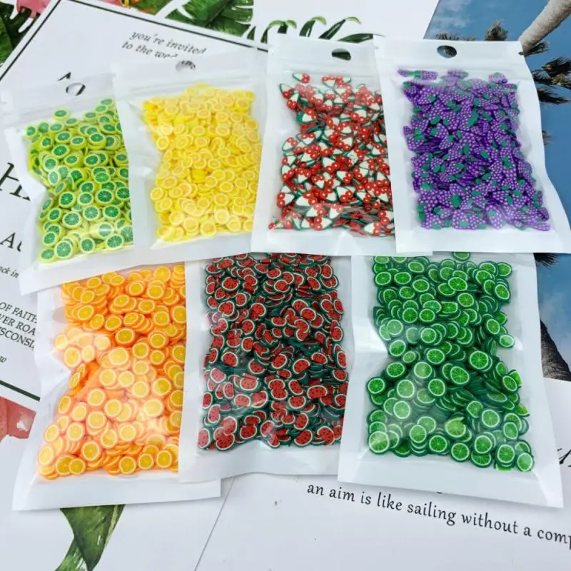 DIY Lipstick Decor Lip Gloss Base Gel Fruit Slices Filler Handmade Lipgloss Base Gel Nail Stickers Nail Art Decoration Accessory