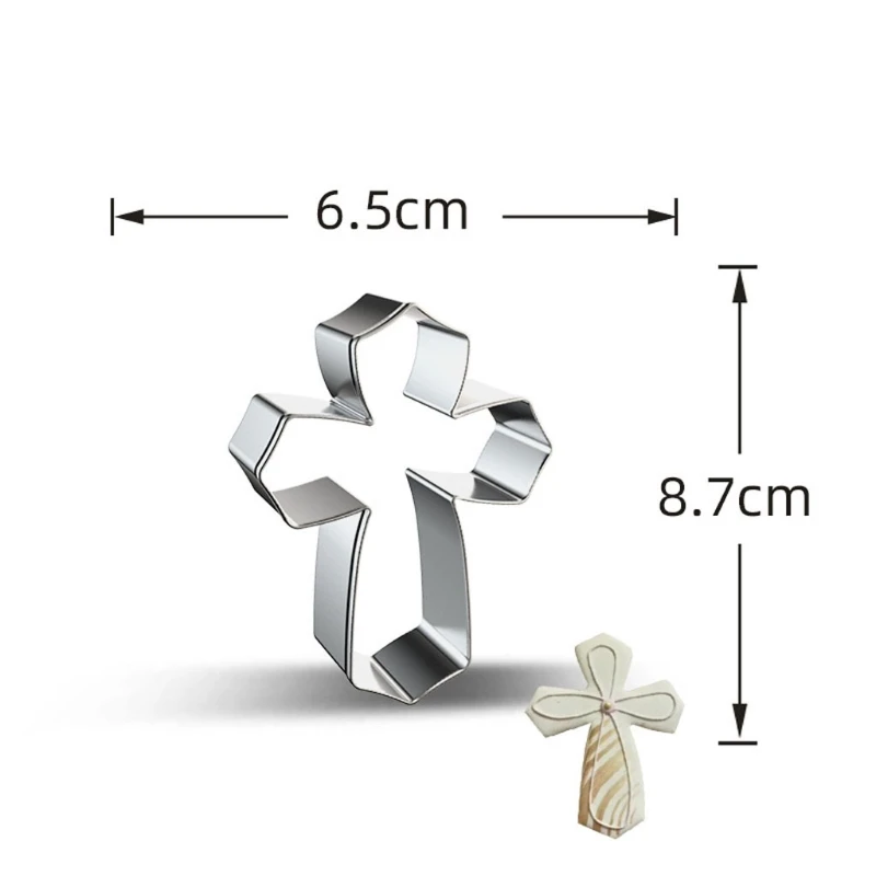 Cookie Cutters Religious Baptism Cross Homing Pigeon Shape Stainless Steel Biscuit Molds Baking DIY Cake Frosting Cookie M68E