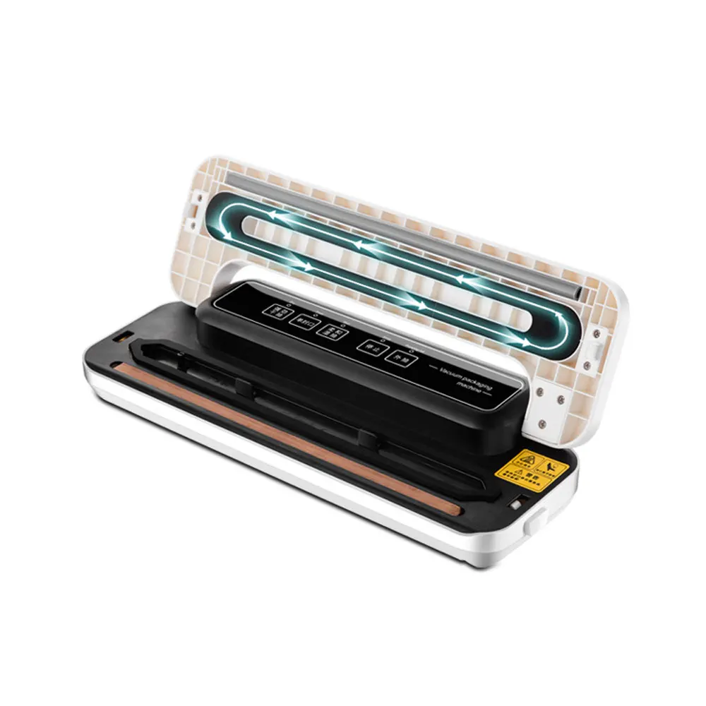 آلة تعبئة الطعام بتفريغ الهواء المنزلية آلة ضغط الختم التلقائي الطازجة حفظ التعبئة والتغليف البلاستيكية ختم فراغ بوم