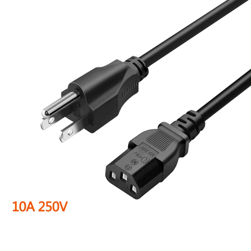 Czarny IEC320 C13 C14 PDU UPS usa UK ue przewód zasilający niemcy rosja ameryka BS1363 13A wielka brytania linia kablowa zasilania 3*0.75mm 1.8M 10A