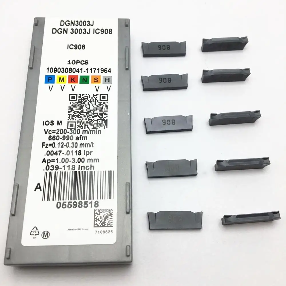 

High quality DGN2002C / 2002J IC908 DGN3003J / 3003C IC908 CNC carbide insert slotted DGN 3003J IC908 for cutting tools