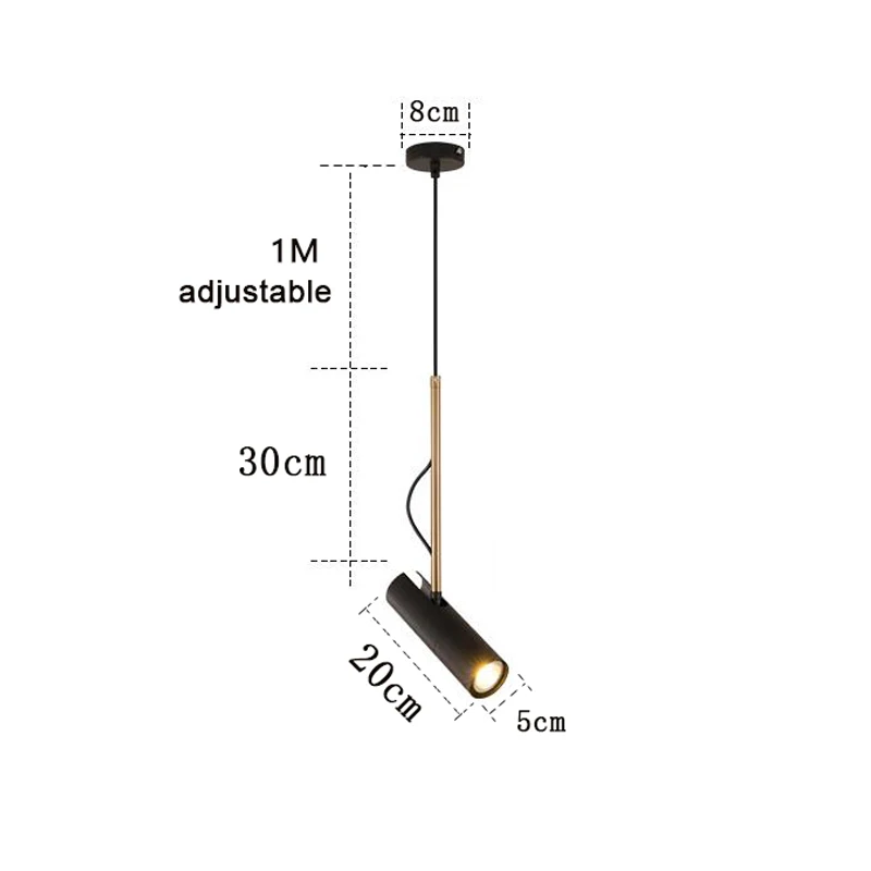 Nocna zawieszka LED światło COB w dół wisząca kuchnia lampa wisząca oświetlenie punktowe oprawa sufitowa LED regulowana oprawa typu Downlight