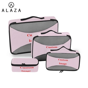 4 pcs סט נסיעות ארגונית אחסון שקיות אריזת מזוודת סט אחסון אישית מקרי דפוס נייד מטען ארגונית מסודר פאוץ