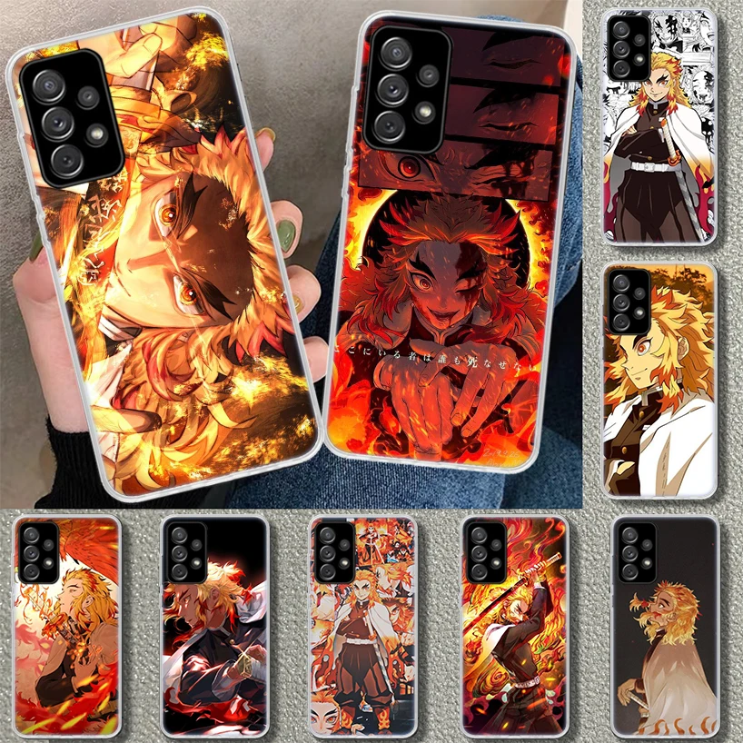 Rengoku Kyoujurou Demon Slayer Kimetsu no Yaiba Phone Case Cover For Samsung Galaxy A51 A71 A50 A70 A40 A30S A20E A10 A41 A31 A2