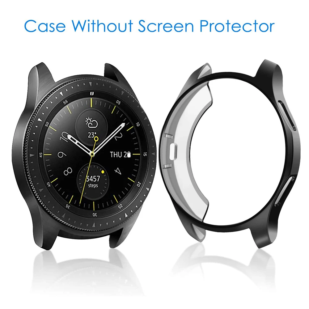 Case Frame for Samsung Galaxy Watch 42mm Plated Case Soft TPU Slim Protector Bumper Shell Cover for Galaxy Watch 42mm SM-R810