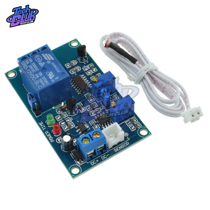 DC 12V modulo relè di ritardo fotoresistenza interruttore On/Off sensore Timer potenziometro regolabile Controller con fili per scheda auto