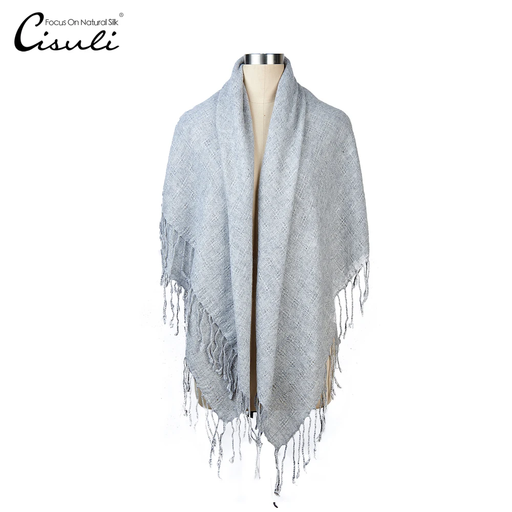 CISULI 100% Wool Shawl 122X122cm Square Shawl Winter Warm Shawl Fashion Wool Scarf High Quality Factory Direct Sale