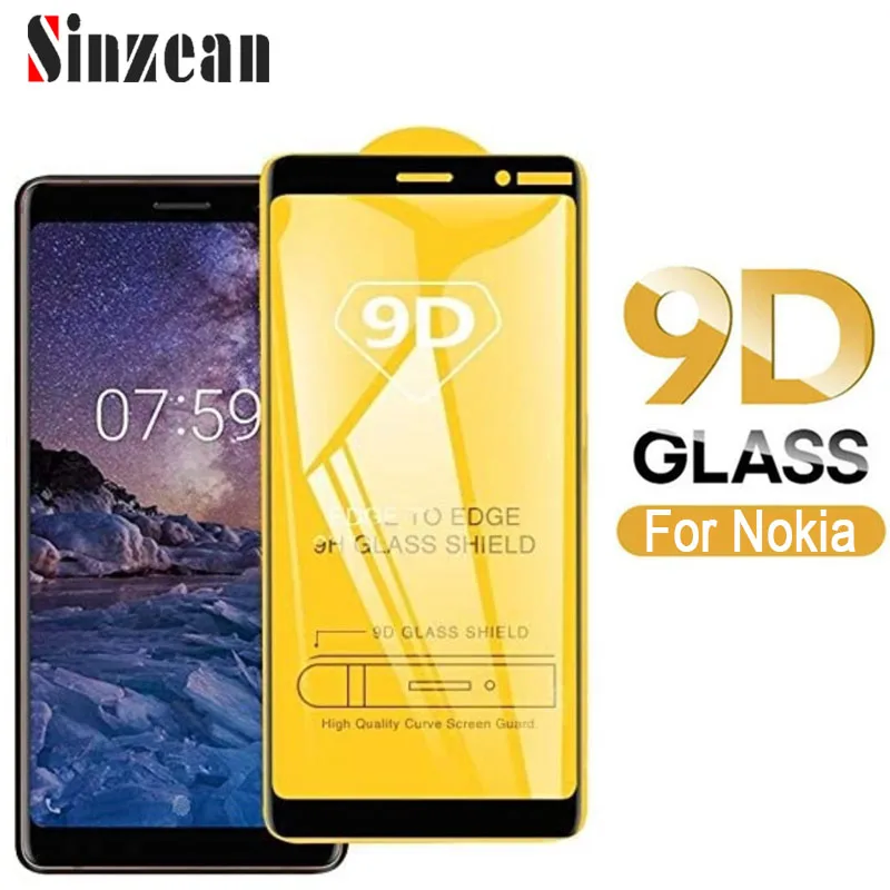 100pcs For Nokia 1 Plus/2.2/3.2/4.2/6.2/7.2/2.1/3.1/5.1/6.1/7.1/X5/X7/8.1 Plus 9D Tempered Glass Full Cover Screen protector B-H