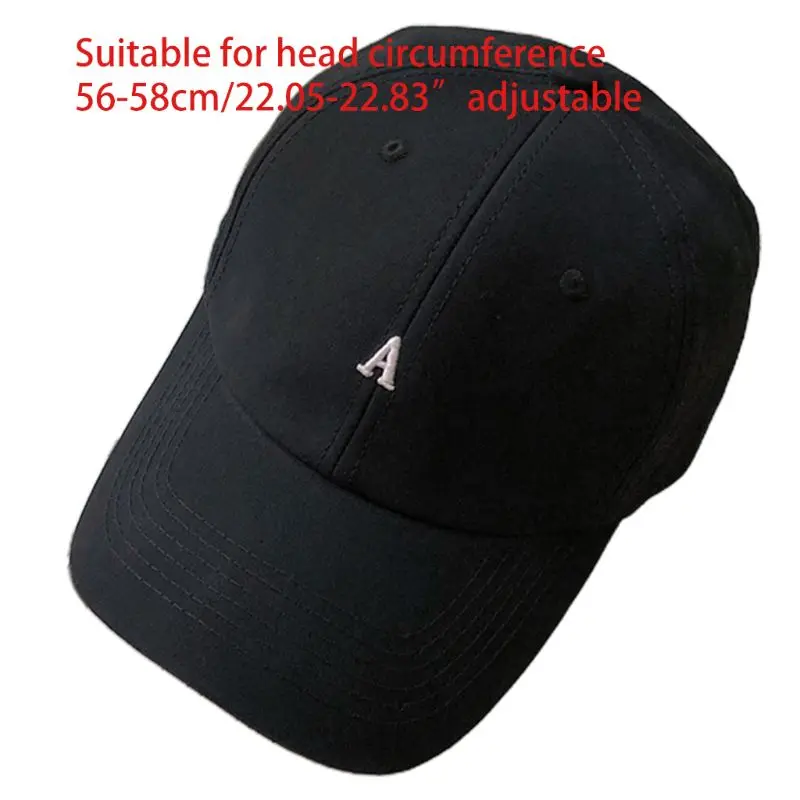 Women Men Couple Summer Cotton Baseball Cap  Letter Embroidery Solid Color Harajuku Hip Hop Street  Hat image 5