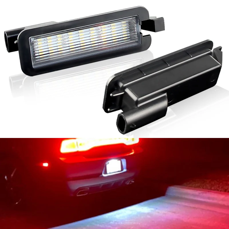 

2PC OEM-Replace LED Car White 18-SMD 3x Brighter Illumination Number License Plate Lights For Dodge Charger Challenger Chrysler