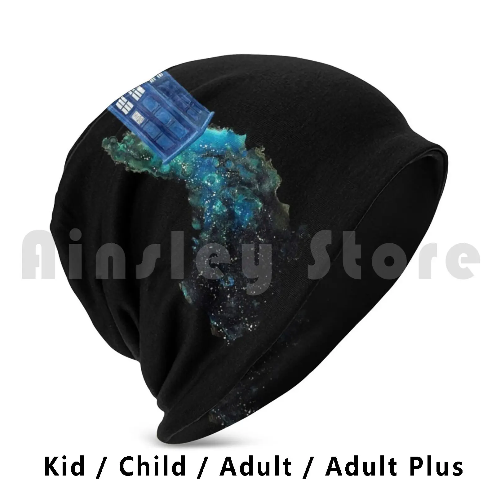 Tardis Tearing Through Space Beanies Knit Hat Hip Hop British Science Fiction Time Lord Planet