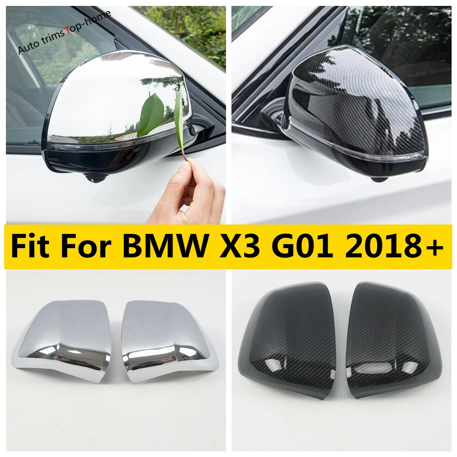 

Door Outside Rearview View Wing Mirror Cap Protector Shell Cover Trim Exterior Accessories Fit For BMW X3 G01 2018 - 2023