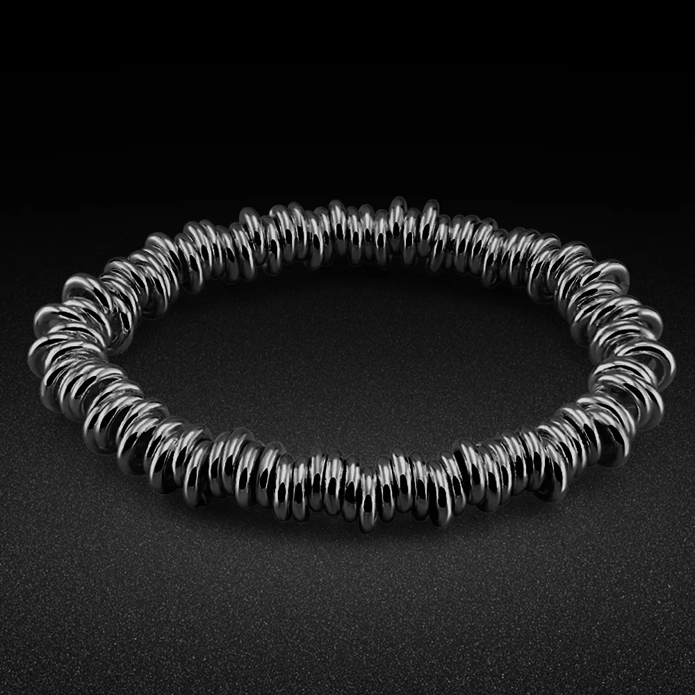 Adjustable Stretch New Design 925 Sterling Silver Black Bracelet For Women's Korean Fashion Designer Fine Jewelry Accessories