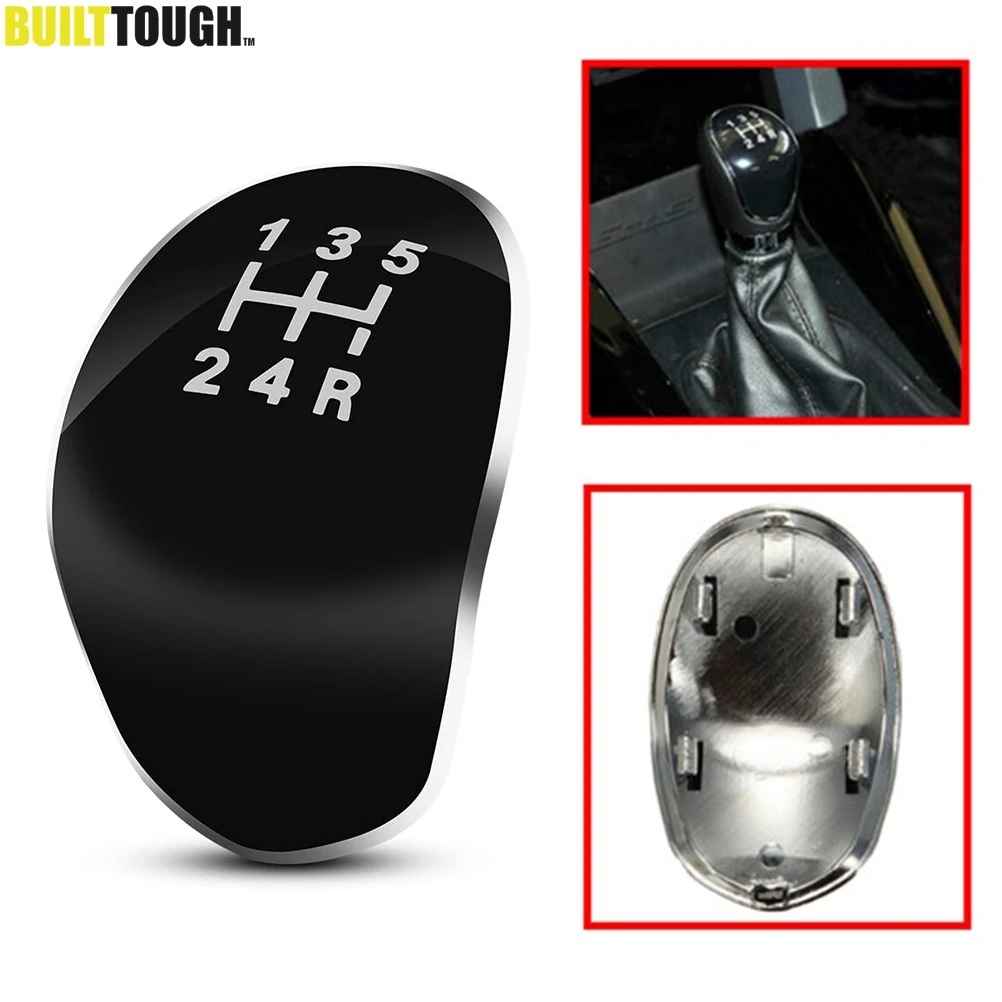 5 מהירות רכב Gear Knob כובע עבור פורד פוקוס MK2 MK3 פיאסטה c-מקס B-מקס Galaxy Kuga לקצץ תג סמל כרום מחלף ראש כיסוי