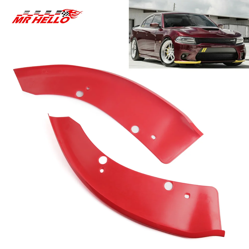 

2xCar Front Bumper Splitter Lip Diffuser Spoiler Guard Protector Bumper Deflector Lips For Dodge Charger SRT Scat Pack 2015-2019